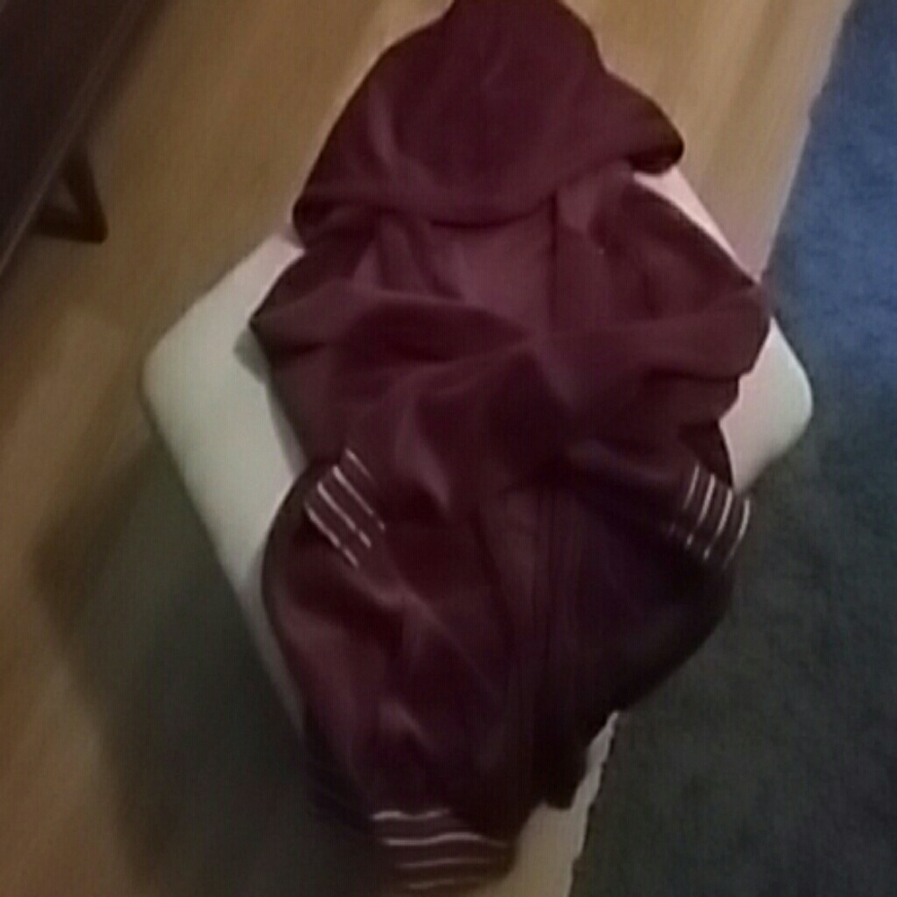 Hooded jacket dark pink